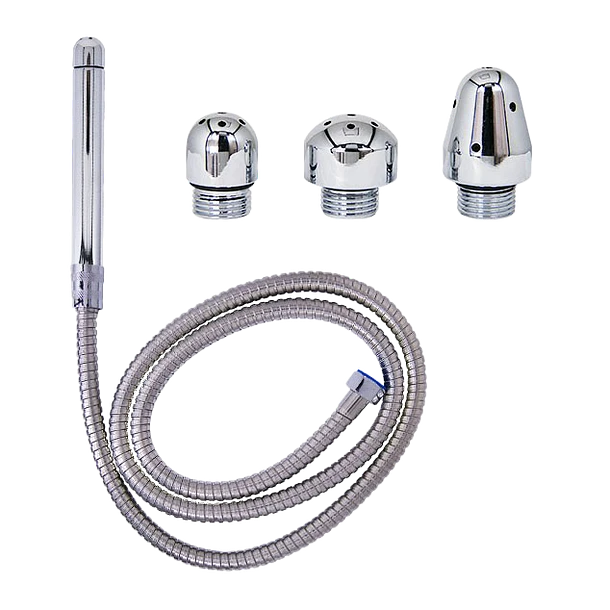 Ducha Anal Higiénica de Acero Inoxidable – 3 Boquillas Intercambiables